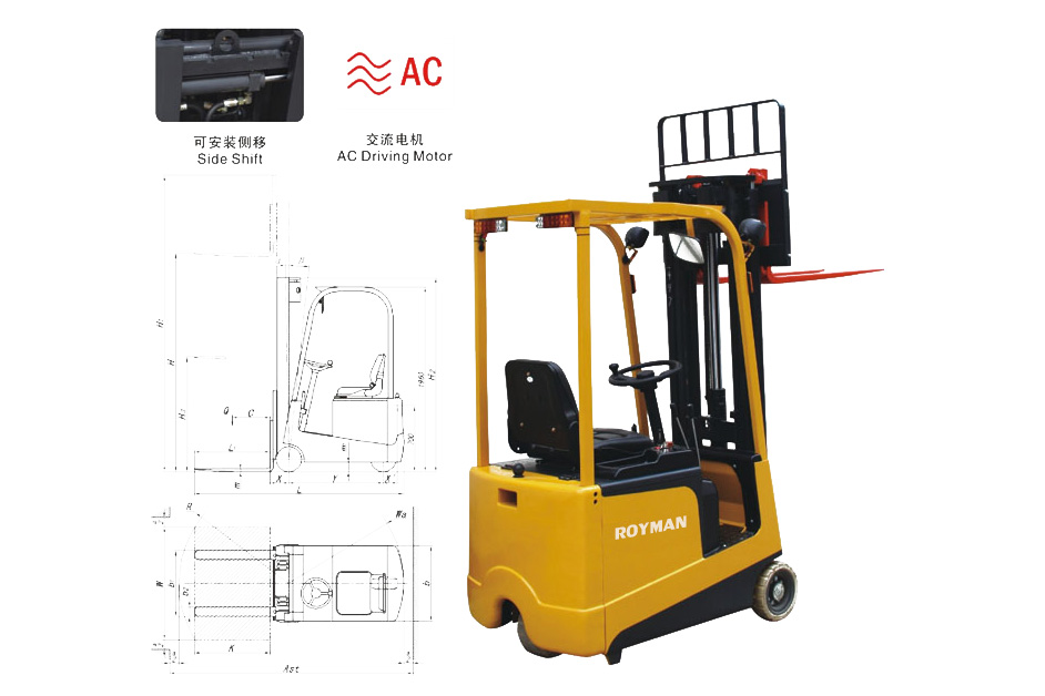 迷你型平衡重电动叉车